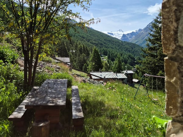 Chalet de caractère à Villa (Evolène) - Vue panoramique - Ensoleillement maximal 12