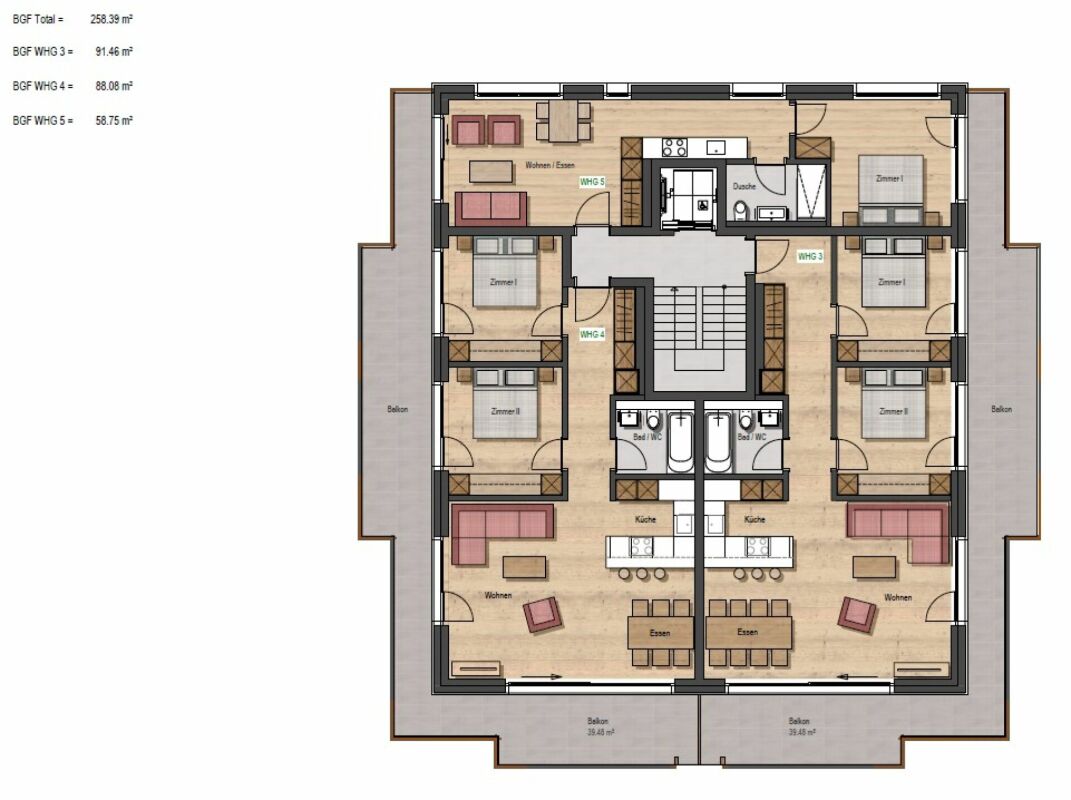 Alphubel Peak vicino al cielo. Nuovo edificio 2025. Con balcone sud ed est. Riservato.
