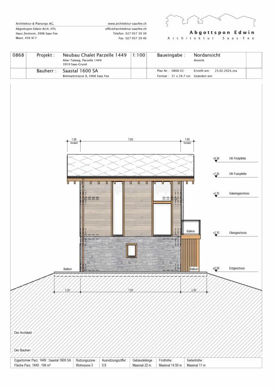 Snowstar Zen Lauinen Saas-Grund New Build 2026/27. Attractive single-family house in a green area. Main residence. Including 2 parking spaces.