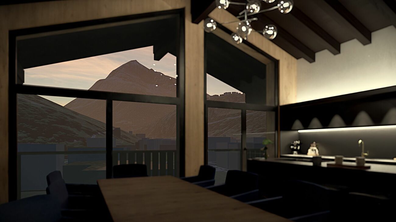 Primavera Saas-Grund neue Attikawohnung. Wellness im Haus.