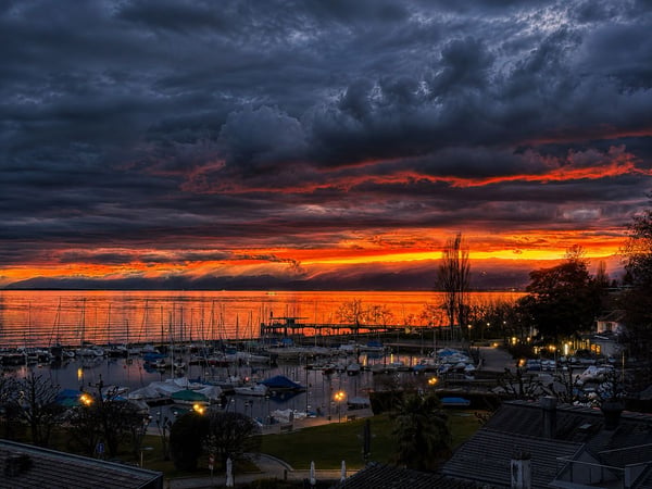 Sublime Attique vue sur le port de Pully 11