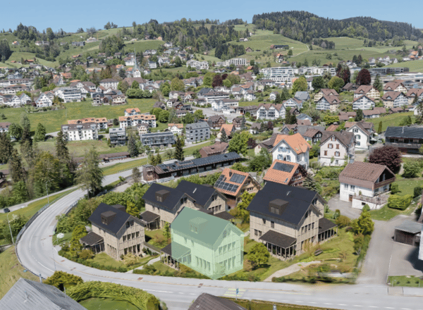 NEUBAU: Freistehendes 1.5-Zimmer-Einfamilienhaus mit direktem Tiefgaragenzugang im Familienquartier «Bächli» Teufen (Haus D) 1