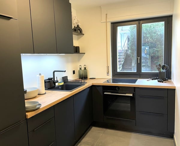 Plein Sud, 1.5 pièces, 1er étage Sud (rez-de-chaussée Nord) 2