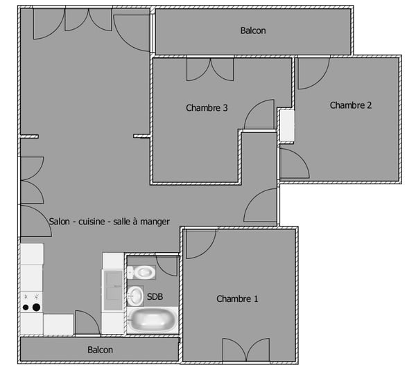 Grand'Rue 17, Montmollin - 4pces au 1er étage