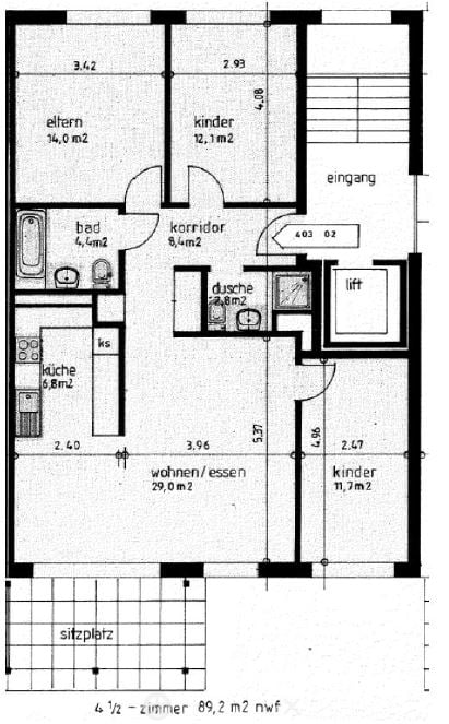 Wohnung mit Gartensitzplatz / Appartement avec terrasse 2