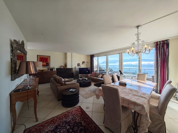 Vue panoramique à 180degrés sur le Léman - Spacieux 4.5 pièces 2