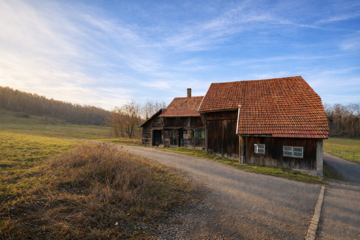 Ferme à rénover, avec habitation et rural équestre