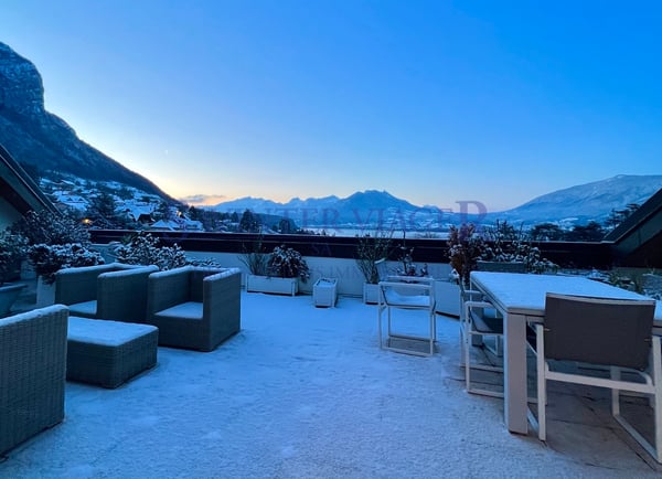 Villa sur les toits. Terrasse de 60m2. Vue lac 180. VIAGER. 7