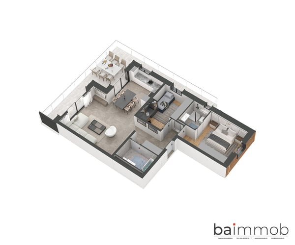 Magnifique appartement 3,5 pièces de 109m2 avec une vue panoramique sur les alpes ! 5