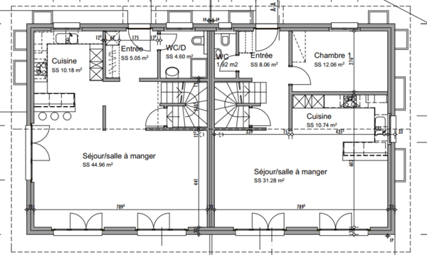 Villa contiguë d'exception à Bassins 1