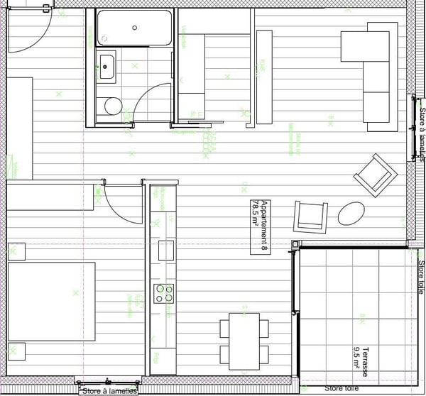 APPARTEMENTS NEUF 1.5 PIÈCES  AU 3e ÉTAGE À SIERRE 13