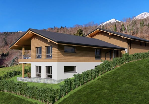 B0 - Appartement neuf 3.5 pièces au rez-de-chaussée, aux Sciernes d'Albeuve 3