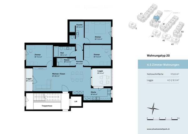 Stilvolle moderne 4.5 Zimmer Eigentumswohnung im schönen Inwil 5