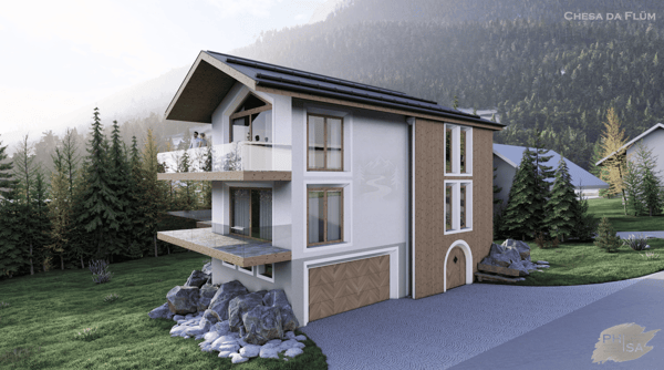 Moderne Villa mit Bergblick an ruhiger Lage in La Punt Chamues-ch 1