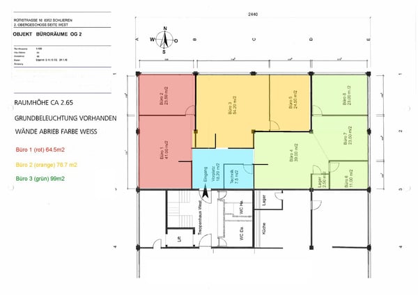 Moderne , sehr hohe und helle 1-Zimmer-Büroräume in Schlieren - zentral und gut erreichbar 1