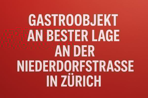 Einziehen&Loslegen – Gastroobjekt mit kompletter Einrichtung an bester Lage an der Niederdorfstrasse 1