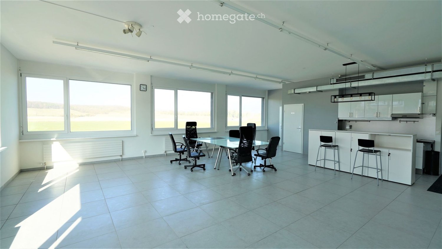 meeting room, tables, chairs, kitchen, office equipment