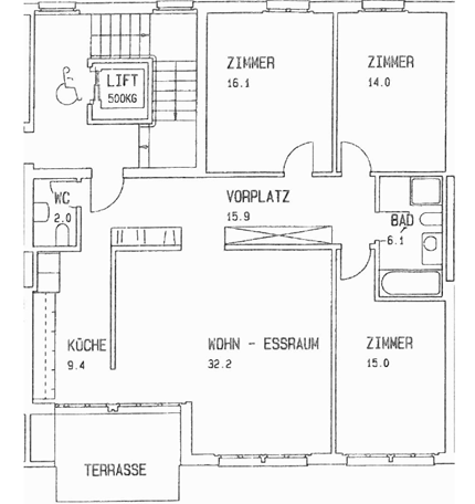 4½-Zimmer-Wohnung an ruhiger und zentraler Lage in Zürich-Oerlikon 2