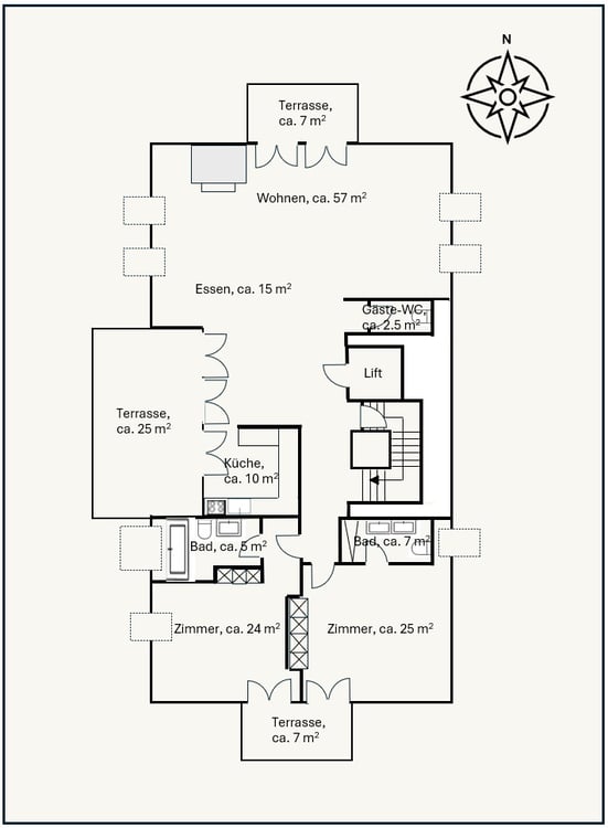 Elegante Wohnung mit Weitblick und Privatsphäre 8