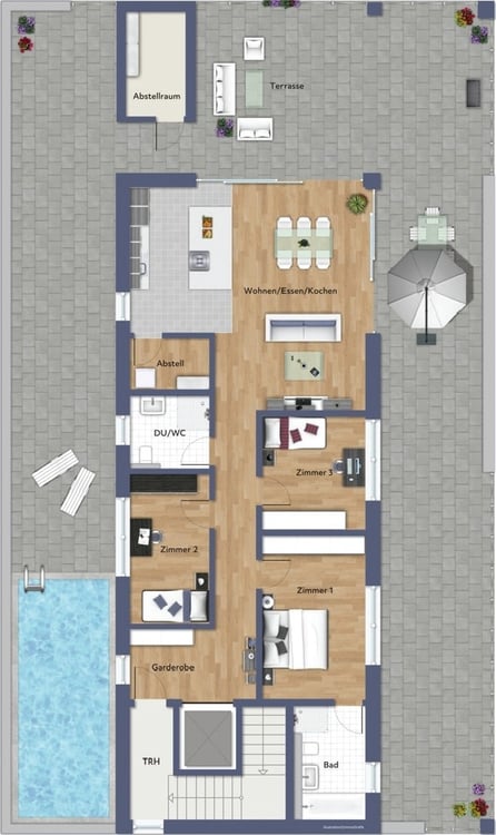 Traum Attikawohnung in Walzenhausen mit eigenem beheizten Aussenpool 11