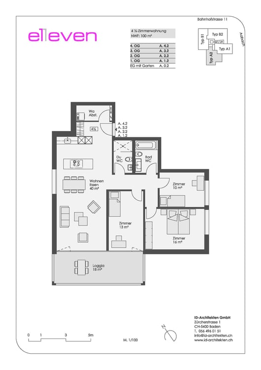 Moderne 1.5-Zimmer-Wohnung mit Balkon und in Lenzburg 12