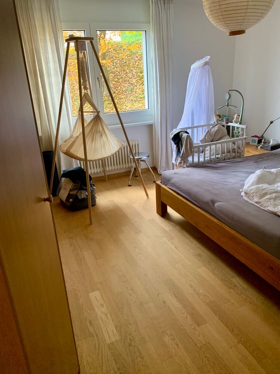 Ruhiges und sonniges Zuhause mit Aussicht über Schaffhausen, nur 5 Minuten zu Fuss vom Bahnhof 12