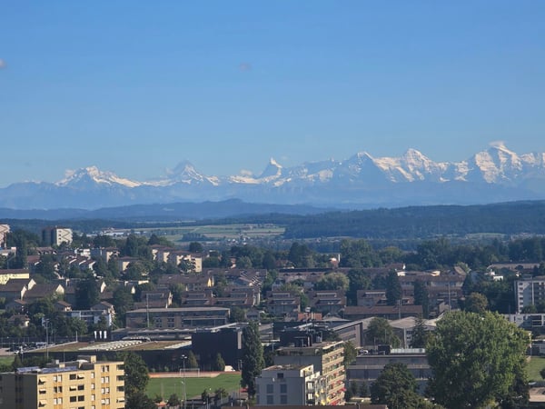 Élégance au panorama à Bienne : 1 chambres, séjour avec cheminée, grande terrasse & jardin 2