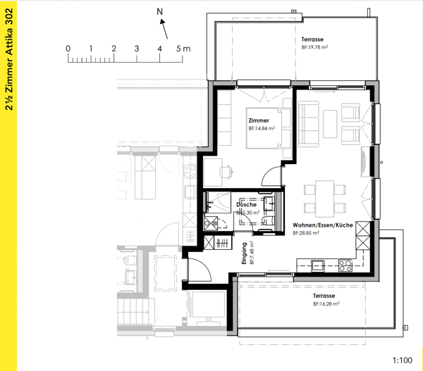 Moderne 1.5-Zimmer-Attika-Wohnung an der Töss, Winterthur 3