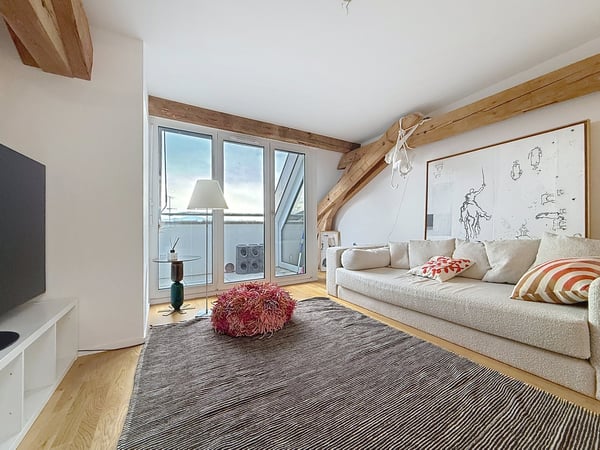 Magnifique appartement sous les toits de 1.5 pièces avec vue panoramique à Lausanne 3