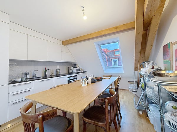Magnifique appartement sous les toits de 1.5 pièces avec vue panoramique à Lausanne 4