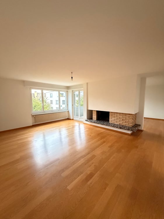 Grosszügige 1-Zimmer-Wohnung mit Kamin und Balkon in ruhiger Lage