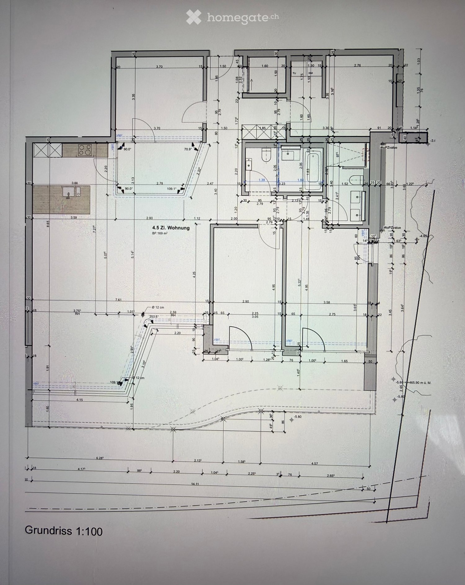 living room, kitchen, 2 bedrooms, 2 bathrooms, balcony