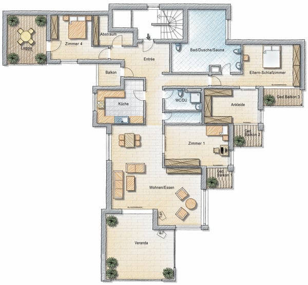 Exklusive 1.5-Zimmer-Wohnung mit direktem Seezugang in Rapperswil (Kempraten)