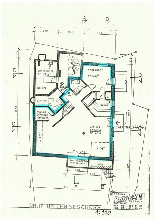 Einzigartiger Hausteil mit 2 Zimmern, Atelier, Garten, Cheminee und Sauna 14