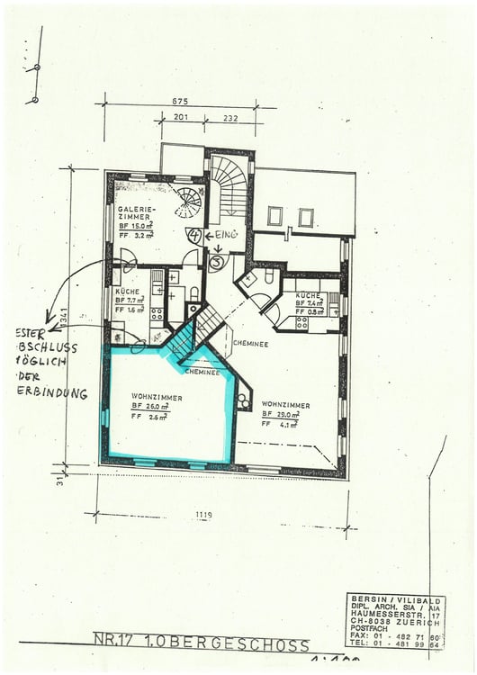 Einzigartiger Hausteil mit 2 Zimmern, Atelier, Garten, Cheminee und Sauna 16