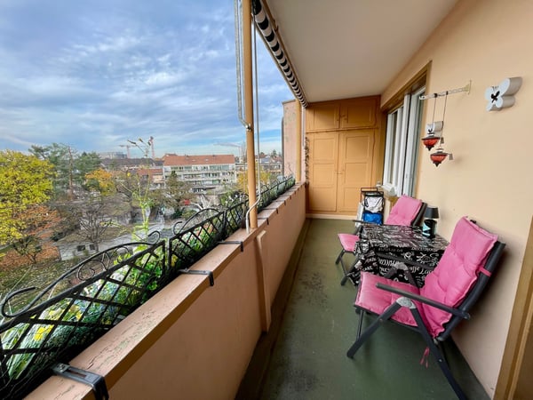 Untermiete/Zwischenmiete: 1-Zimmer-Wohnung mit grossem Balkon im 4. OG, Nähe Helvetiaplatz 1