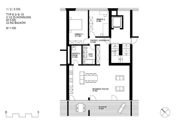 Wohlfühloase - 1.5 Zimmer Wohnung 11