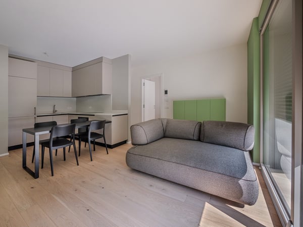 Affittasi 1.5 locali nuovo con giardino e completamente arredato 1