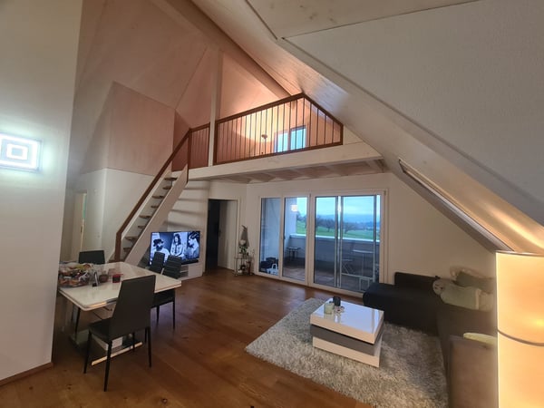 Moderne 1.5-Zimmer-Dachwohnung in ruhiger Lage von Hauptikon 1