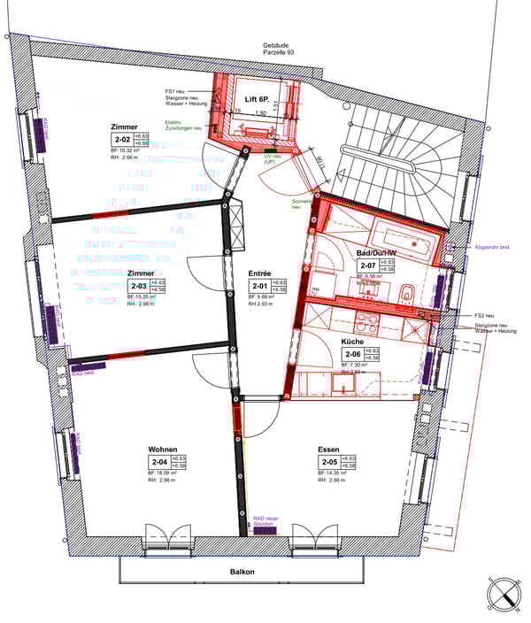 Modern ausgestattete Altbauwohnung am Falkenplatz 2
