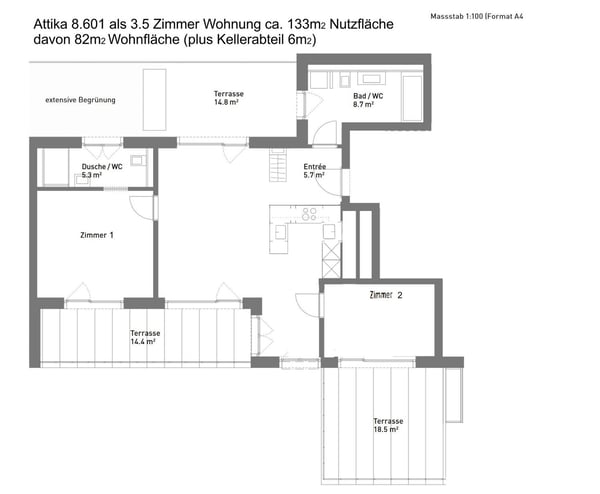 Luxuriöses Attikawohnen auf höchstem Niveau. / Luxurious penthouse living at the highest level 31