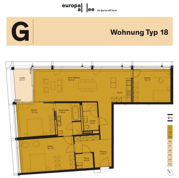 Moderne 1.5-Zimmer-Wohnung mit Stadtblick im Zürcher Aussersihl 7