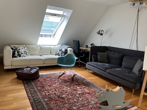 Suchen Sie etwas Besonderes? Grosszügige sonnige Maisonette-Dachwohnung nahe Novartis-Campus 7