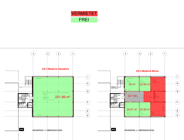 Moderne/Klimatisierte Büros (Co-Working) ab 150 CHF m2 * Jahr inkl. Neb. 25
