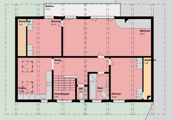 Wunderschöne Dachwohnung an zentraler Lage mit Balkon 13