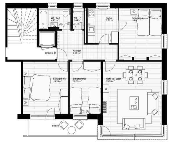 1.5-Zimmer-Wohnung mit Bergblick in Davos Dorf 10