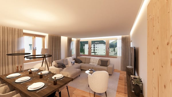 1.5-Zimmer-Wohnung mit Bergblick in Davos Dorf 1