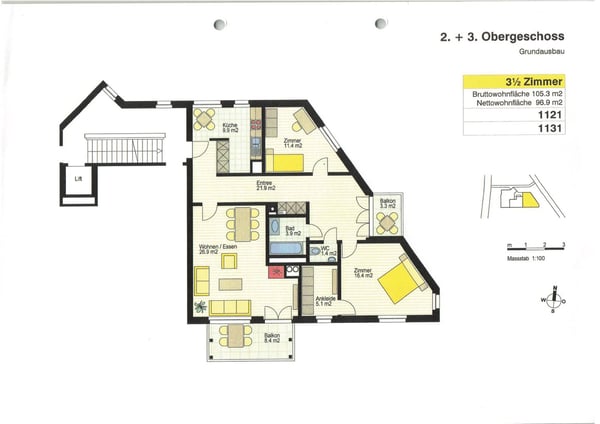 Ruhig, viel Platz, Fernsicht und nur 4 Min. zu Fuss zum Bahnhof, ebenerdig 2