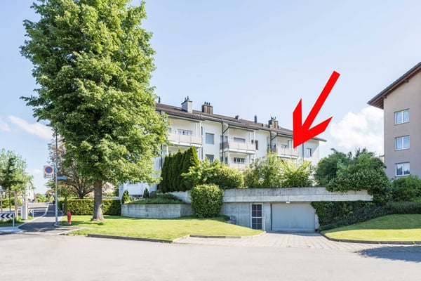 Ruhig, viel Platz, Fernsicht und nur 4 Min. zu Fuss zum Bahnhof, ebenerdig 3