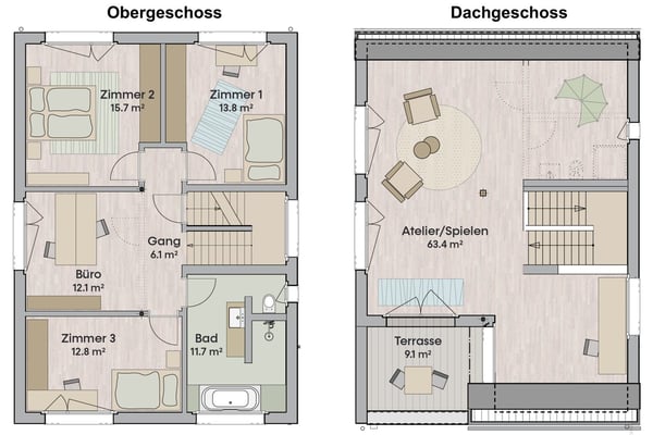 Urban im Grünen: 1.5-Zimmer-Neubauhaus freistehend in Holzbau 7